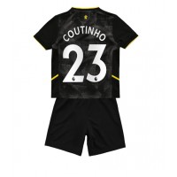 Fotbalové Dres Aston Villa Philippe Coutinho #23 Dětské Alternativní 2022-23 Krátký Rukáv (+ trenýrky)